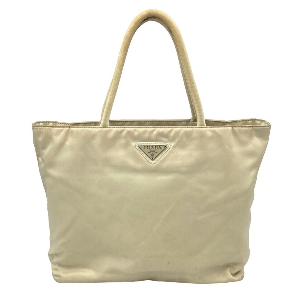 Prada Ivory Nylon Handbag***